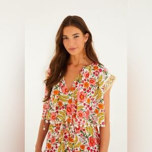 Farm Rio Banana Flowers Blouse